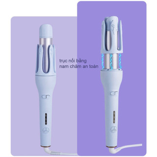 Máy uốn tóc tự động 2in1 chống bỏng Bảo Vệ Chất Tóc, Công dụng uốn xoăn và duỗi thẳng tóc phủ gốm và ion âm, trục 32mm