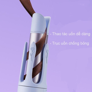 Máy uốn tóc tự động 2in1 chống bỏng Bảo Vệ Chất Tóc, Công dụng uốn xoăn và duỗi thẳng tóc phủ gốm và ion âm, trục 32mm