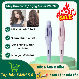Máy uốn tóc tự động 2in1 chống bỏng Bảo Vệ Chất Tóc, Công dụng uốn xoăn và duỗi thẳng tóc phủ gốm và ion âm, trục 32mm