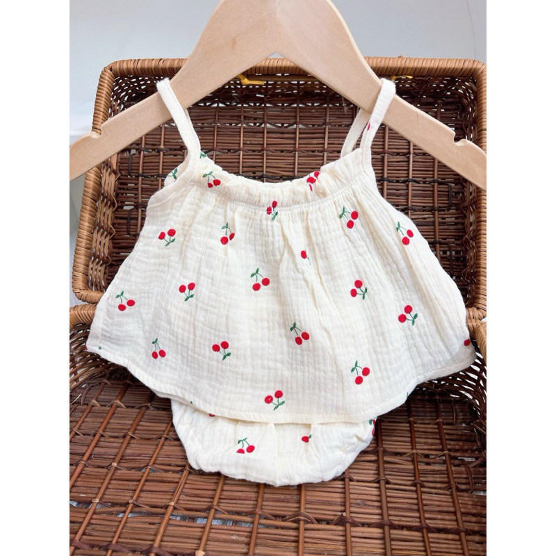 Set 2 Dây Trẻ Em Vải Xô Muslin Hàn Cao Cấp Cho Bé
