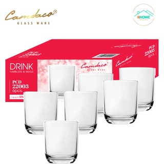 Bộ 6 Ly Thủy Tinh Bầu Lùn Góc 22003 Uống Trà Đá 225ml - HHome