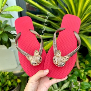[Mũi Vuông-charm Hồ Ly] DÉP XỎ NGÓN NỮ GẮN CHARM HỒ LY MIX 18 MÀU ĐẾ CAO SU ÊM ÁI THỜI TRANG