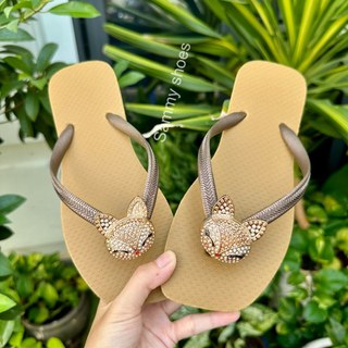 [Mũi Vuông-charm Hồ Ly] DÉP XỎ NGÓN NỮ GẮN CHARM HỒ LY MIX 18 MÀU ĐẾ CAO SU ÊM ÁI THỜI TRANG