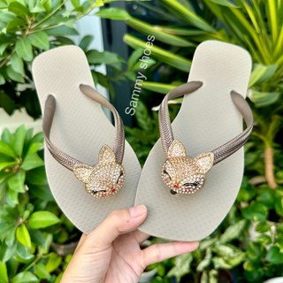 [Mũi Vuông-charm Hồ Ly] DÉP XỎ NGÓN NỮ GẮN CHARM HỒ LY MIX 18 MÀU ĐẾ CAO SU ÊM ÁI THỜI TRANG