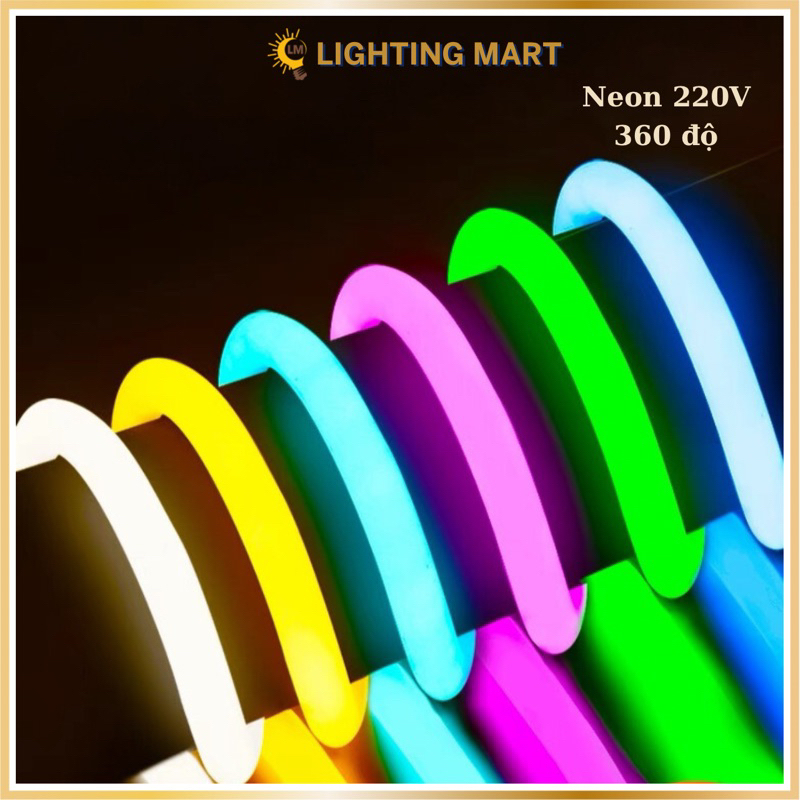 Combo 20 Mét Dây Led Neon 360 độ 220V (Đã gồm nguồn), dây Led uốn dẻo ...