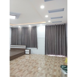 Rèm khoen màu xám nhạt, chống nắng cản sáng, cửa sổ, cửa chính, vách ngắn, gách lửng, chống nắng 90%