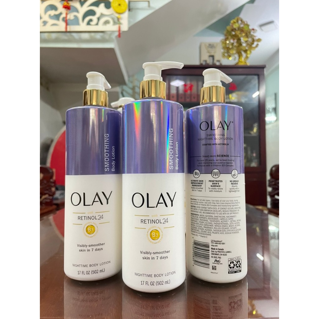 Dưỡng thể Olay Smoothing Body Lotion with Retinol and Vitamin B3 ...