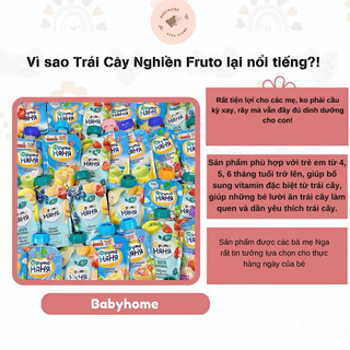 [DATE 11/2026-1/2027]Hoa Quả Nghiền Fruto Cho Bé Hoa Quả Nghiền Nga Ăn Dặm Từ 4 Tháng