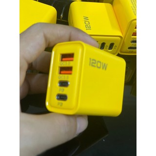 Bộ sạc 120W 4 Cổng, dây sạc bọc dù 4 trong 1 65W, dây 3 đầu, Sạc nhanh, AN Toàn