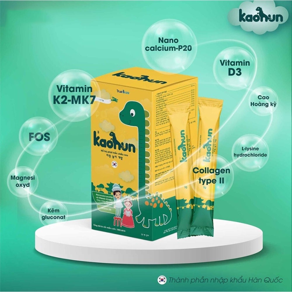 Ảnh Viên Uống KAOHUN bổ sung canxi hỗ trợ tăng chiều cao cho bé nhập khẩu Hàn Quốc 3