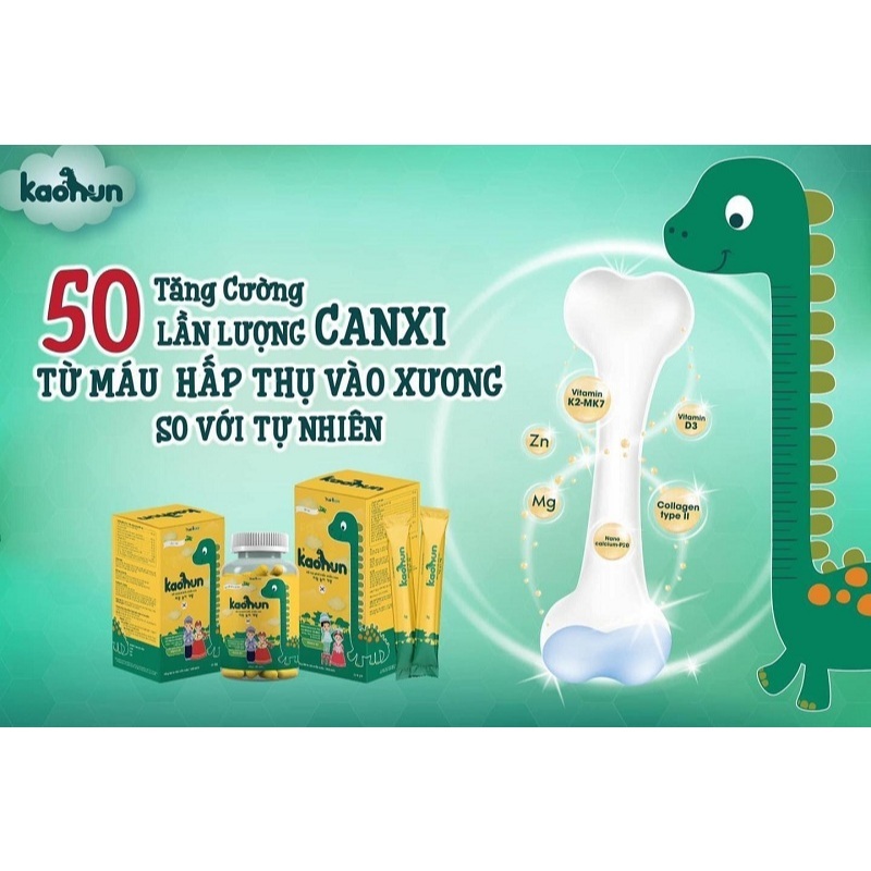 Ảnh Viên Uống KAOHUN bổ sung canxi hỗ trợ tăng chiều cao cho bé nhập khẩu Hàn Quốc 2