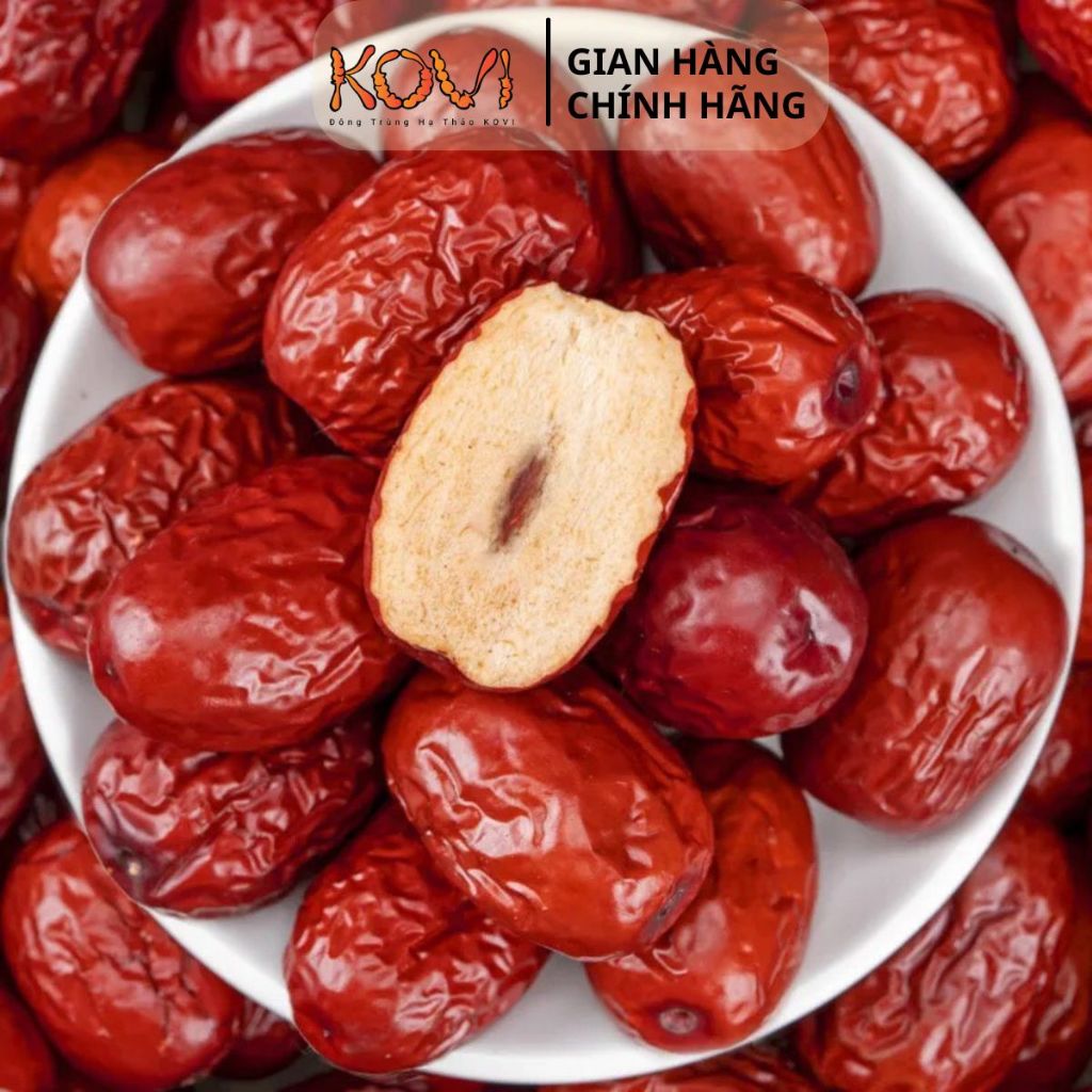 Táo đỏ KOVI chín sấy khô, nguyên liệu phù hợp với Đông trùng hạ thảo, chưng yến, hầm canh, pha trà