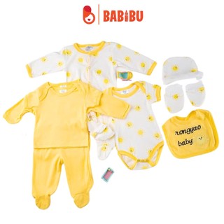 XẢ KHO - Set quần áo 6, 8 chi tiết cho bé sơ sinh, chất liệu cotton mềm mịn