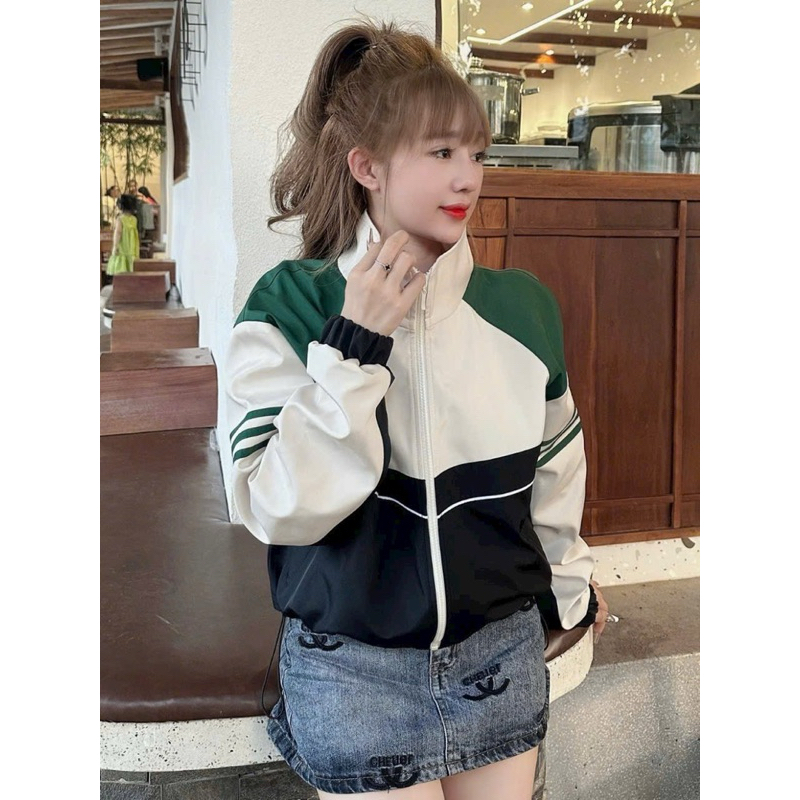 Áo Khoác Gió 2 Lớp Crotop Nữ Kiểu Dáng Trẻ Trung