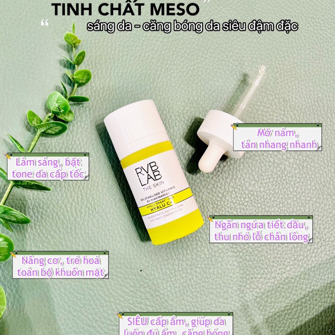 Serum MESO C Làm Sáng, Dưỡng Ẩm Trắng, Da Căng Bóng, Sáng Hồng Đều Màu Và Mịn Màng
