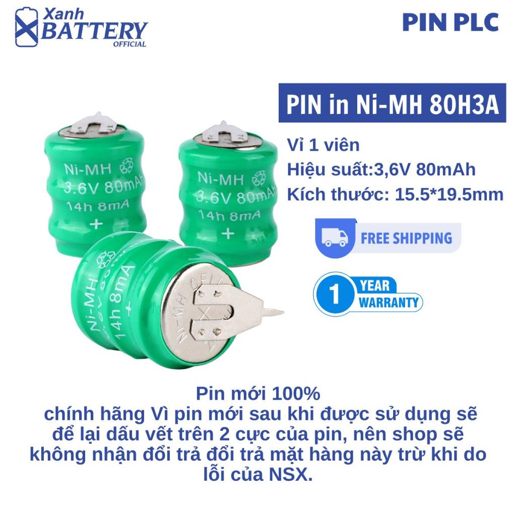 Lot De 3 Piles Varta 3.6V 80mAh NiMH Rechargeables Pour PLC Et Sécurité Données