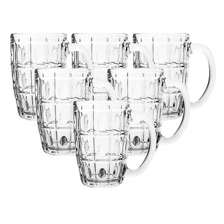 Bộ 6 Ly Thủy Tinh Uống Bia Có Quai PCD10007 375ML – HHome