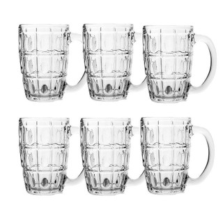 Bộ 6 Ly Thủy Tinh Uống Bia Có Quai PCD10007 375ML – HHome