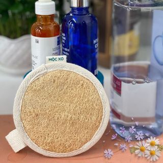 (Mộc Xơ) Bông rửa mặt Xơ mướp tự nhiên -  Matxa mặt, tẩy trang - Thay thế cho bông mút rửa mặt, mút rửa mặt bọt biển