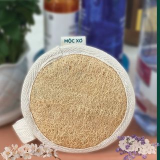 (Mộc Xơ) Bông rửa mặt Xơ mướp tự nhiên -  Matxa mặt, tẩy trang - Thay thế cho bông mút rửa mặt, mút rửa mặt bọt biển