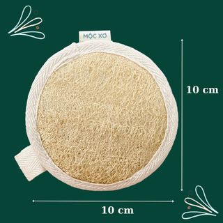 (Mộc Xơ) Bông rửa mặt Xơ mướp tự nhiên -  Matxa mặt, tẩy trang - Thay thế cho bông mút rửa mặt, mút rửa mặt bọt biển