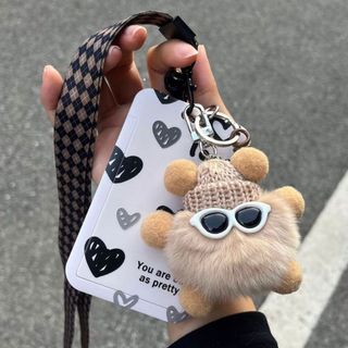 Móc Khoá Bông Cục Lông Xù Cute Vô Tri Độc Lạ Cặp Đôi Xinh Timo PK63