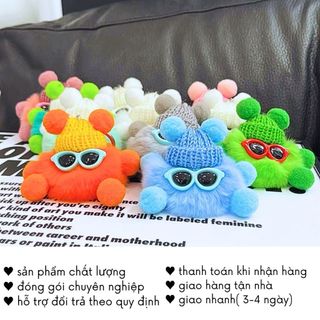 Móc Khoá Bông Cục Lông Xù Cute Vô Tri Độc Lạ Cặp Đôi Xinh Timo PK63