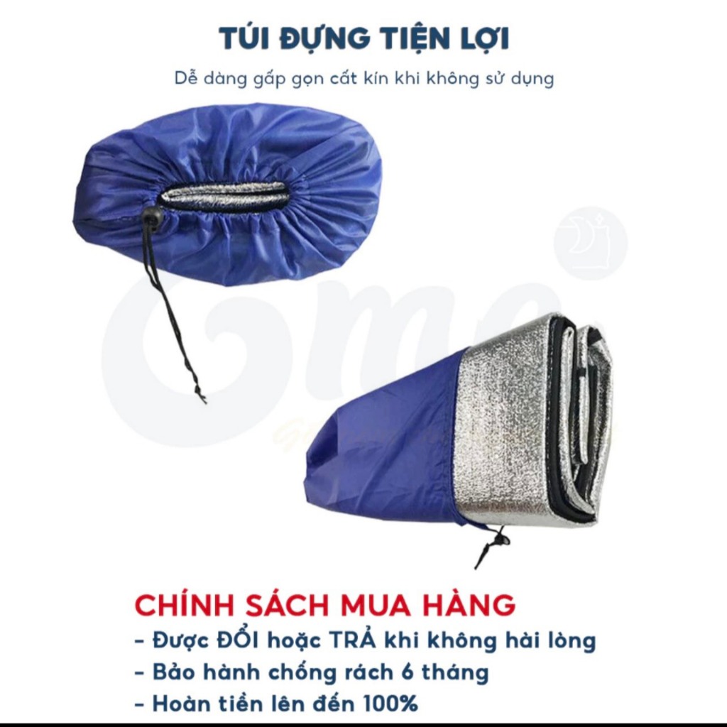 Ảnh Chiếu ngủ văn phòng buổi trưa ❌TẶNG KÈM TÚI❌, Tấm thảm trải lót bạc gấp gọn cách nhiệt đơn đôi loại lớn ETAMI 1
