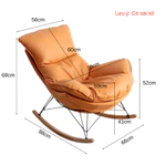 Ghế Bập Bênh Thư Giãn Hình Tôm HAPY BB01 Dùng Đọc Sách Bế Con Hoặc Decor Phòng Tặng Kèm Đôn Gác Chân + Gối Vuông Cao Cấp — ảnh 5
