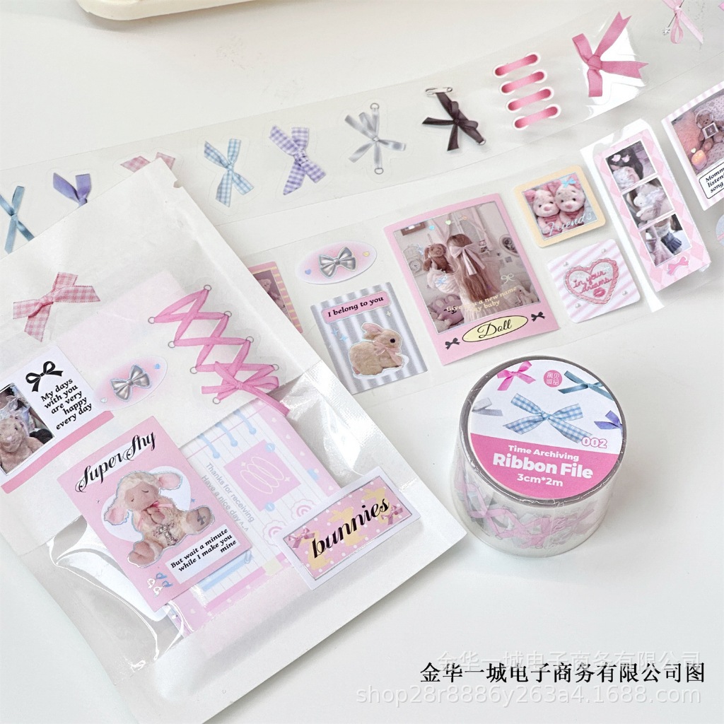 Cuộn 3 Mét Sticker Nơ Hàn Decor Trang Trí Trong Suốt, Sticker Nơ Hàn Đồ ...