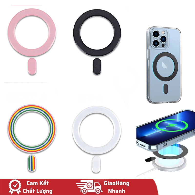 Vòng Kim Loại hướng dẫn nam châm Tương thích cho Magsafe - Siêu mỏng/ Tự dính/ Đa năng /Tương thích cho iP 15 14 13 12