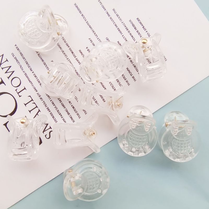 PHÔI KẸP TÓC MINI TRONG SUỐT LÀM HANDMADE
