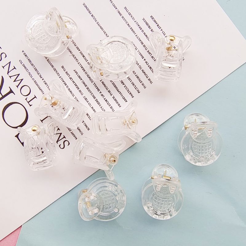PHÔI KẸP TÓC MINI TRONG SUỐT LÀM HANDMADE