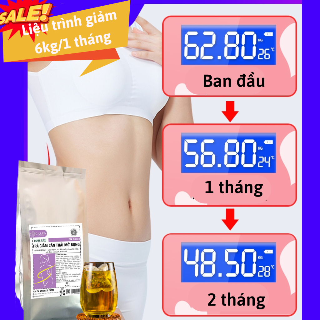 [Thải mỡ toàn thân] Trà túi lọc tiêu mỡ bụng giúp đốt cháy mỡ bụng, đùi, bắp tay, chân, giúp cơ thể thon gọn, săn chắc