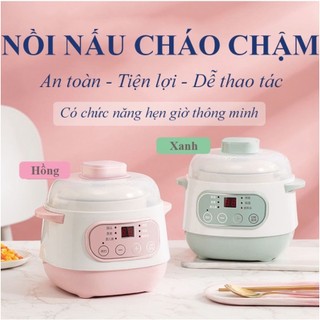 Nồi nấu cháo chậm 1 lit bé ăn dặm - Ninh hầm hấp cách thuỷ chưng yến đa năng