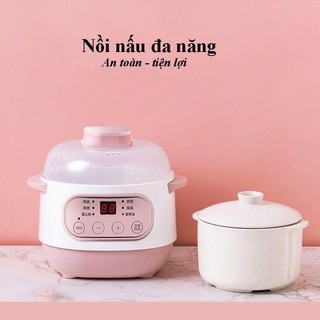 Nồi nấu cháo chậm 1 lit bé ăn dặm - Ninh hầm hấp cách thuỷ chưng yến đa năng