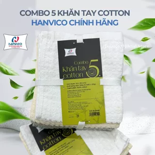 COMBO 5 KHĂN TAY HANVICO COTTON 5 MÀU CAO CẤP