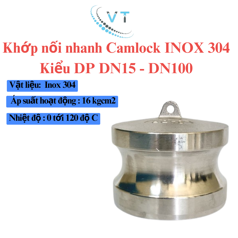 Khớp nối nhanh Camlock INOX 304 Kiểu DP DN15 - DN100