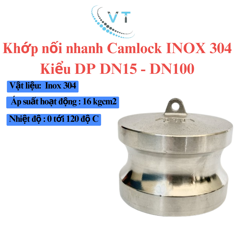 Khớp nối nhanh Camlock INOX 304 Kiểu DP DN15 - DN100