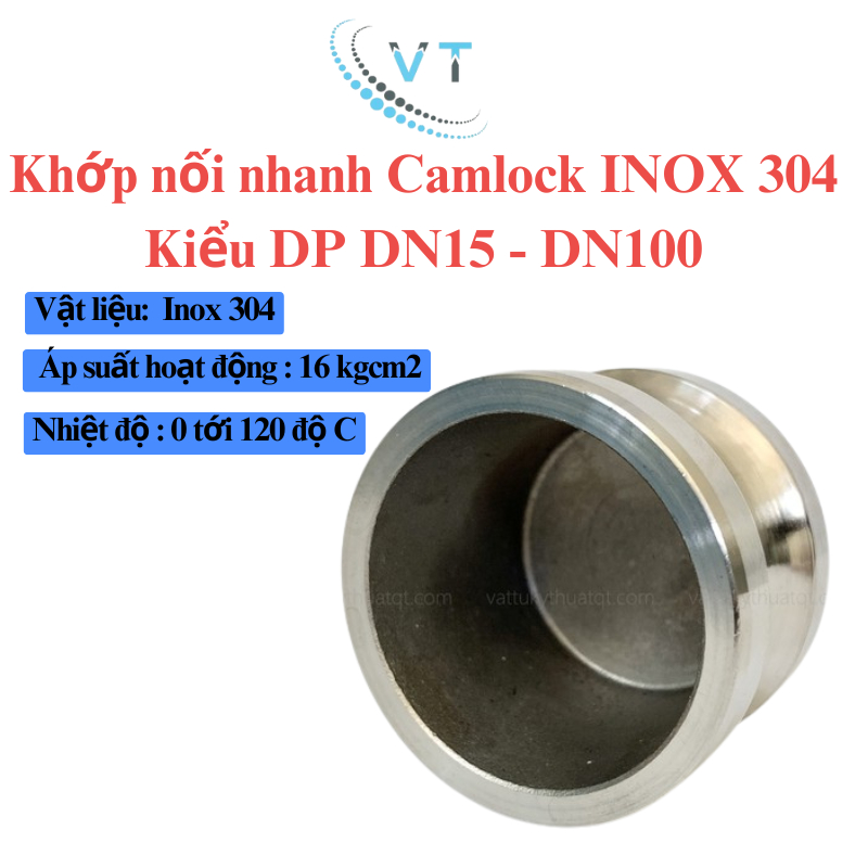Khớp nối nhanh Camlock INOX 304 Kiểu DP DN40- DN100