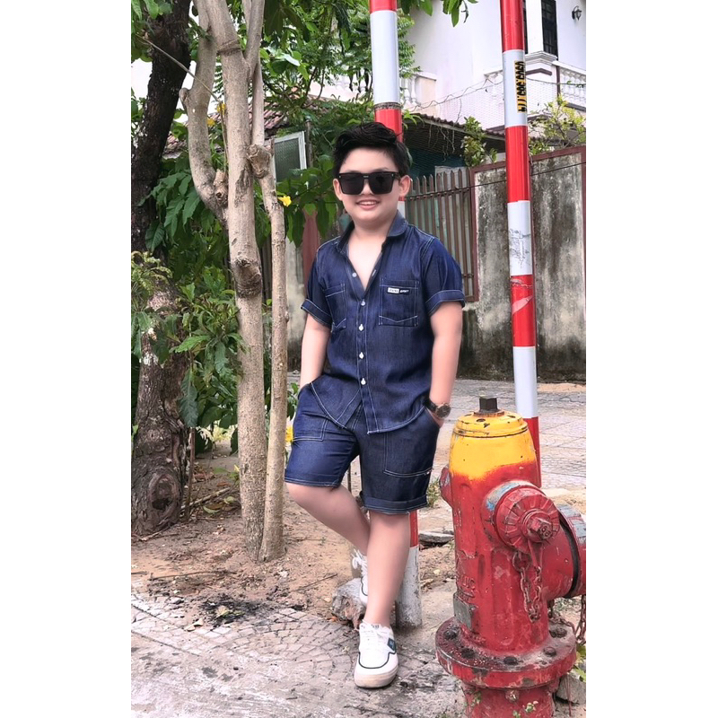 set công tử demin cao cấp cho bé trai TONIBRAND