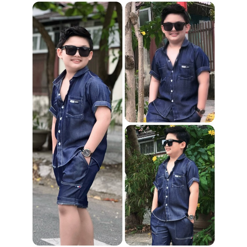 set công tử demin cao cấp cho bé trai TONIBRAND