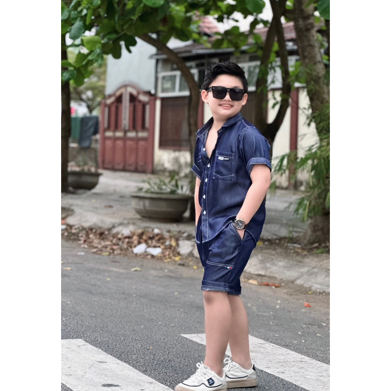 set công tử demin cao cấp cho bé trai TONIBRAND