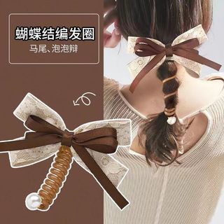Dây Buộc Tóc Lò Xo Đuôi Ngựa Co Giãn Đính Nơ/ Trái Tim Xinh Xắn K381