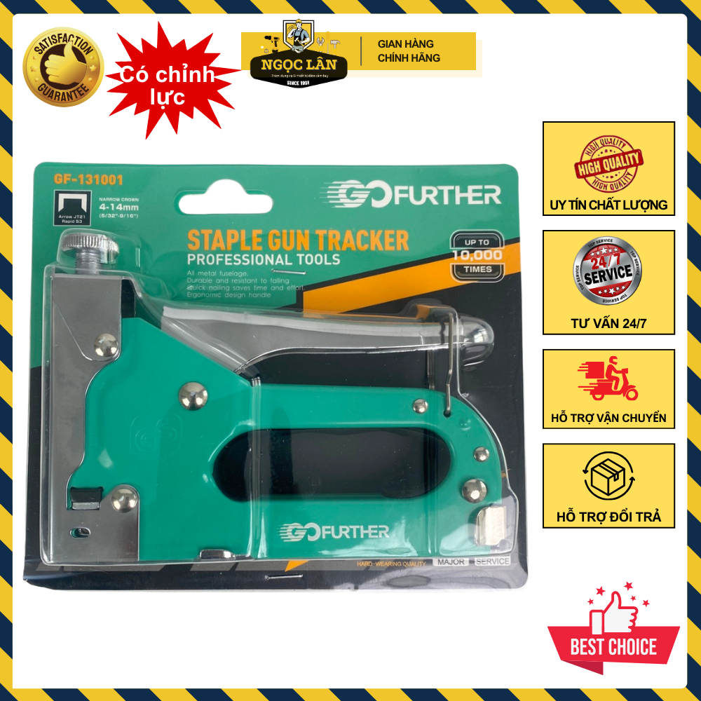 [Freeship] Dụng cụ bắn đinh u Gofurther, kìm bắn đinh ghim 4-14 mm bấm gỗ có chỉnh lực