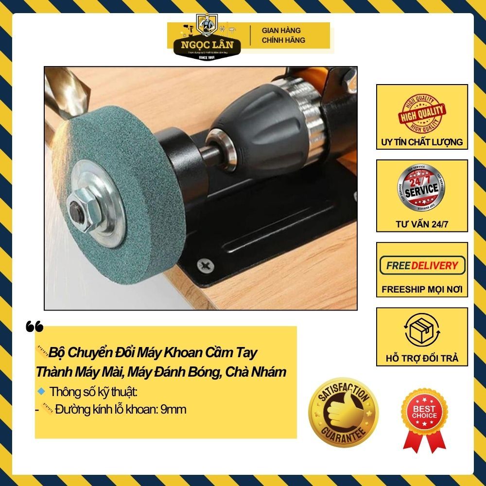 Bộ Chuyển Đổi Máy Khoan Cầm Tay Thành Máy Mài, Máy Đánh Bóng, Chà Nhám Tiện Dụng Có Đế Cố Định tiện dụng