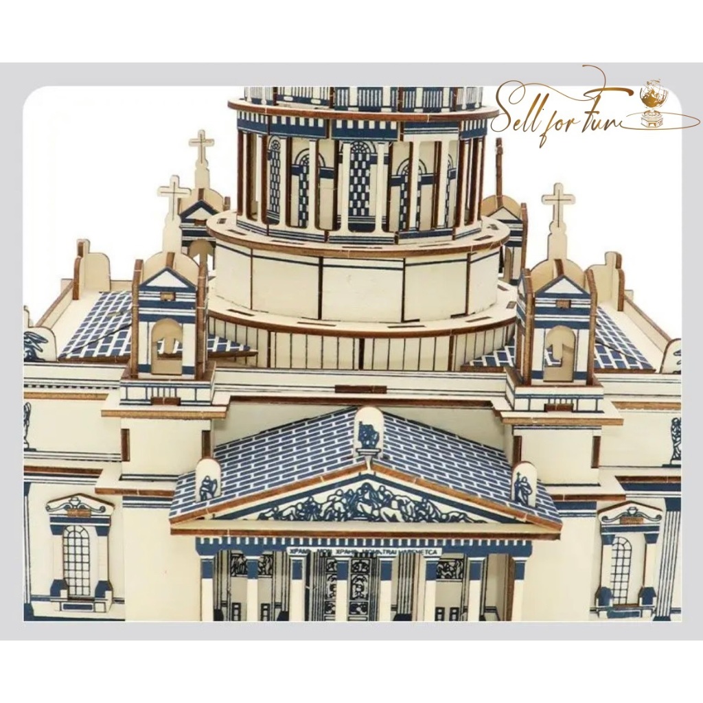 Đồ Chơi Lắp Ráp Mô Hình Gỗ 3D Nhà Thờ Issa Kiev