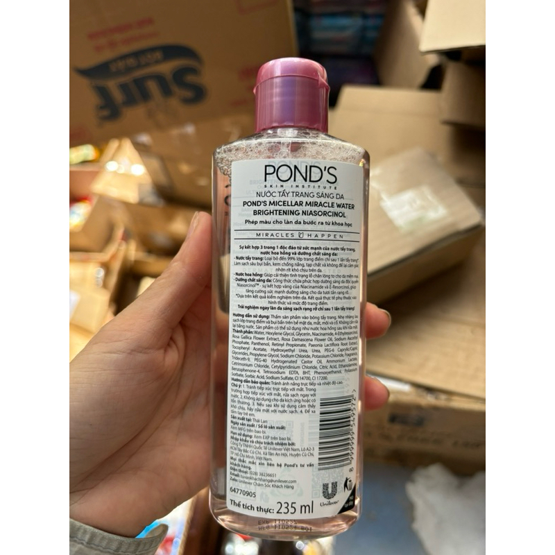 (235ml Mẫu Mới) Nước Tẩy Trang Làm Sáng Da Pond's White Beauty Chính Hãng Công Ty