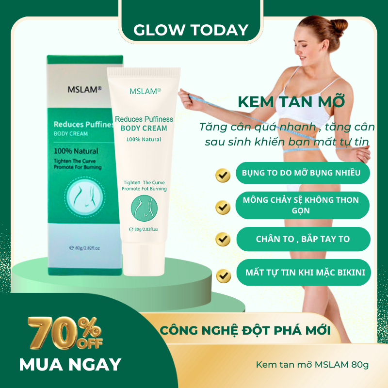 Kem Tan Mỡ MSLAM BODY CREAM Giảm Béo Toàn Thân Nhanh Kem giảm mỡ bụng ...