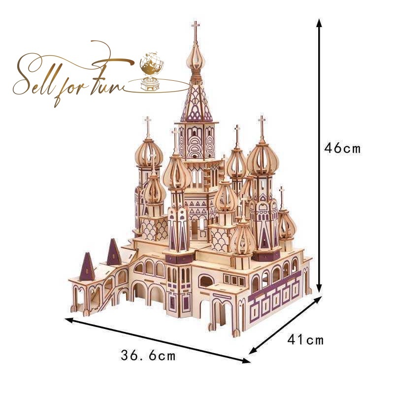 Đồ Chơi Lắp Ráp Mô Hình Gỗ 3D Lâu đài Nga